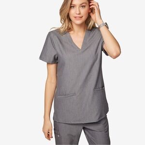 Figs Graphite Casma Scrub Top XL